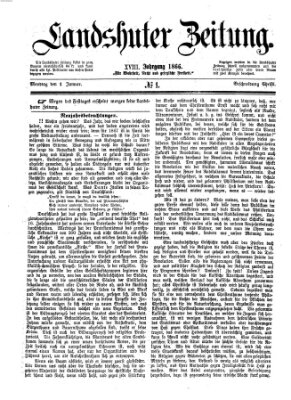 Landshuter Zeitung Montag 1. Januar 1866