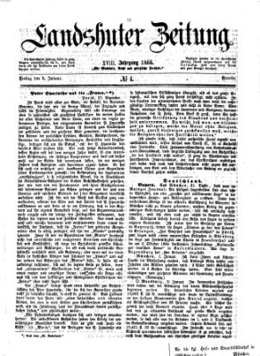 Landshuter Zeitung Freitag 5. Januar 1866