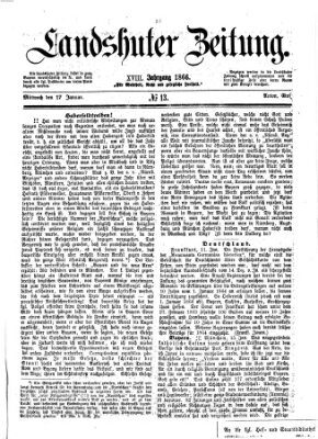 Landshuter Zeitung Mittwoch 17. Januar 1866