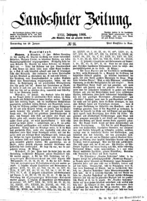 Landshuter Zeitung Donnerstag 18. Januar 1866