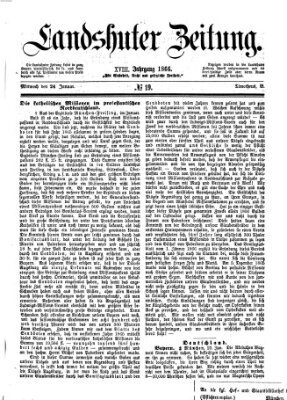 Landshuter Zeitung Mittwoch 24. Januar 1866
