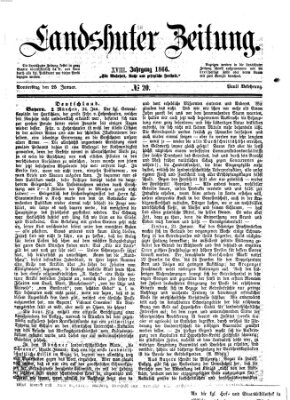 Landshuter Zeitung Donnerstag 25. Januar 1866