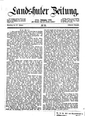 Landshuter Zeitung Samstag 27. Januar 1866