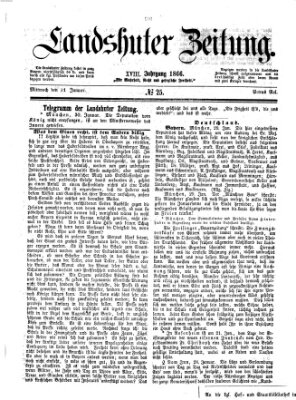 Landshuter Zeitung Mittwoch 31. Januar 1866