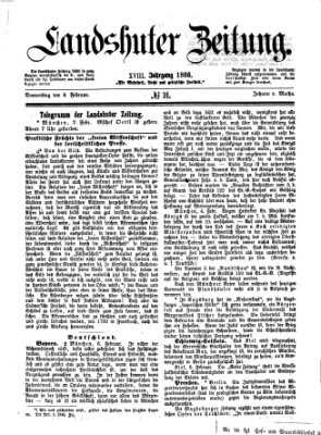 Landshuter Zeitung Donnerstag 8. Februar 1866