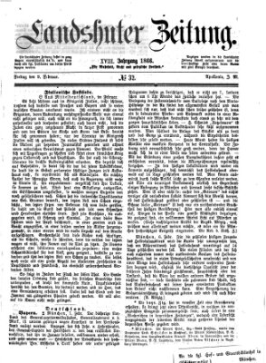 Landshuter Zeitung Freitag 9. Februar 1866