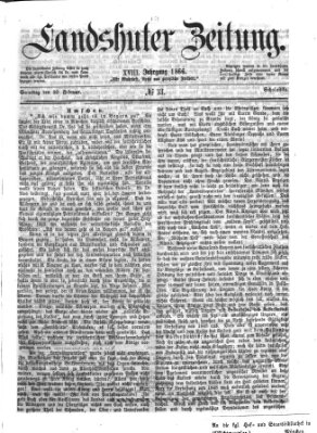 Landshuter Zeitung Samstag 10. Februar 1866