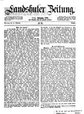 Landshuter Zeitung Sonntag 11. Februar 1866