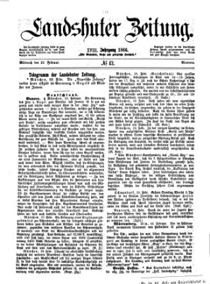 Landshuter Zeitung Mittwoch 21. Februar 1866