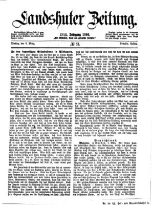 Landshuter Zeitung Dienstag 6. März 1866