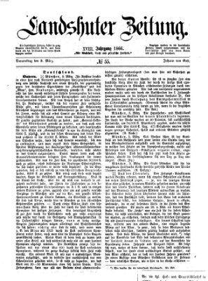 Landshuter Zeitung Donnerstag 8. März 1866