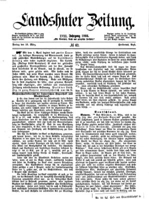 Landshuter Zeitung Freitag 16. März 1866