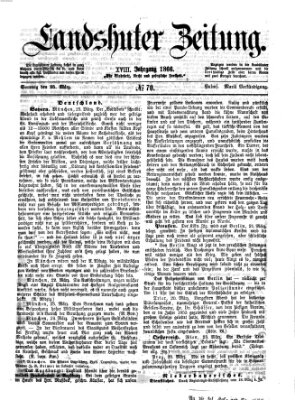 Landshuter Zeitung Sonntag 25. März 1866