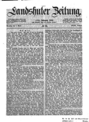 Landshuter Zeitung Samstag 7. April 1866