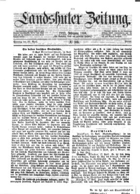 Landshuter Zeitung Sonntag 29. April 1866