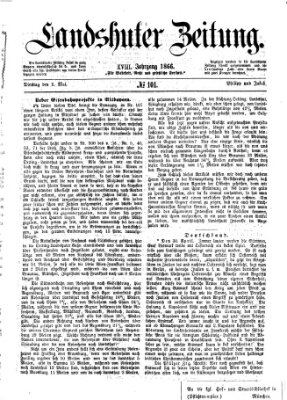 Landshuter Zeitung Dienstag 1. Mai 1866