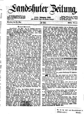 Landshuter Zeitung Samstag 26. Mai 1866