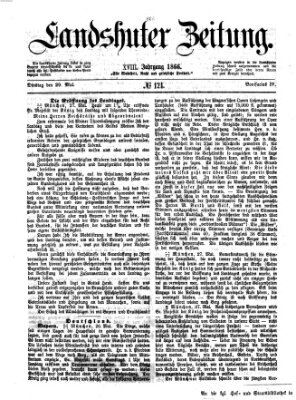 Landshuter Zeitung Dienstag 29. Mai 1866