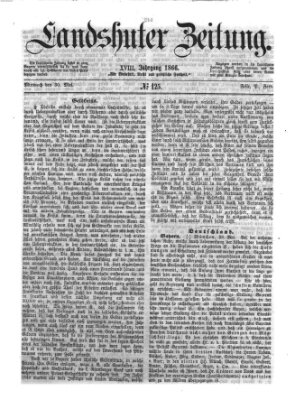 Landshuter Zeitung Mittwoch 30. Mai 1866