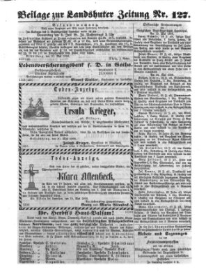 Landshuter Zeitung Samstag 2. Juni 1866