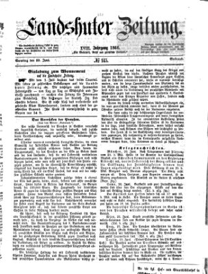 Landshuter Zeitung Samstag 23. Juni 1866