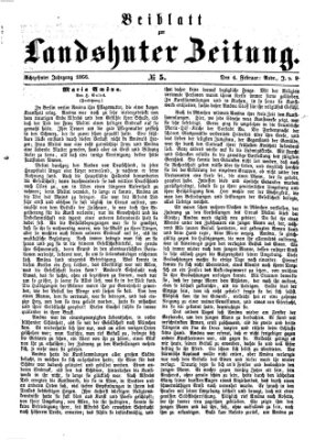 Landshuter Zeitung Sonntag 4. Februar 1866