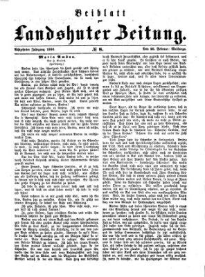 Landshuter Zeitung Sonntag 25. Februar 1866