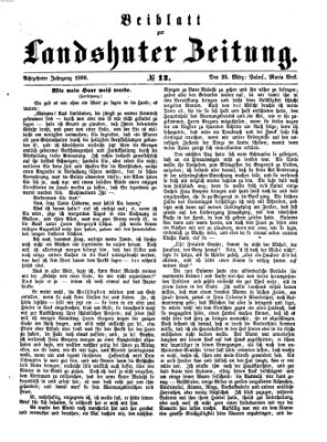 Landshuter Zeitung Sonntag 25. März 1866