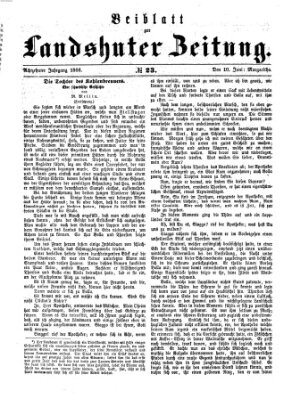 Landshuter Zeitung Sonntag 10. Juni 1866