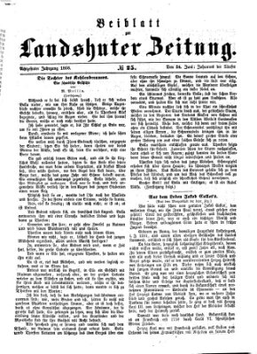 Landshuter Zeitung Sonntag 24. Juni 1866