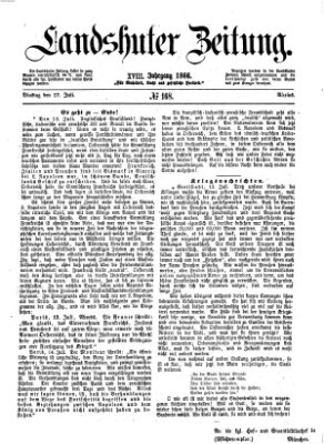 Landshuter Zeitung Dienstag 17. Juli 1866