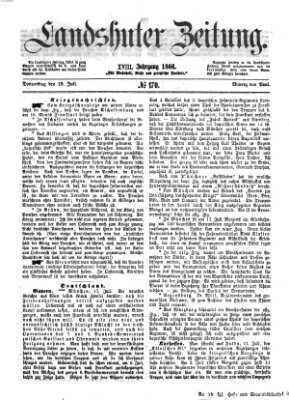 Landshuter Zeitung Donnerstag 19. Juli 1866