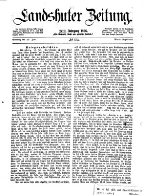 Landshuter Zeitung Sonntag 22. Juli 1866