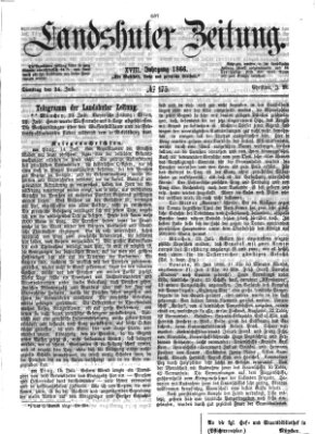 Landshuter Zeitung Dienstag 24. Juli 1866