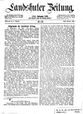 Landshuter Zeitung Mittwoch 1. August 1866