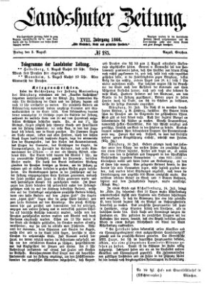 Landshuter Zeitung Freitag 3. August 1866