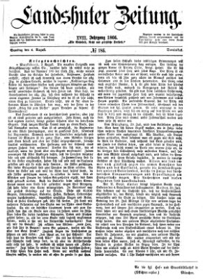 Landshuter Zeitung Samstag 4. August 1866