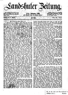 Landshuter Zeitung Dienstag 7. August 1866