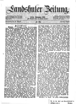 Landshuter Zeitung Donnerstag 16. August 1866