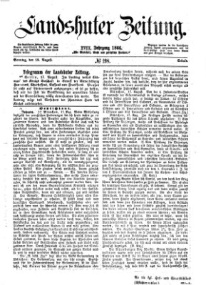 Landshuter Zeitung Sonntag 19. August 1866
