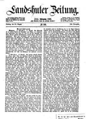 Landshuter Zeitung Dienstag 21. August 1866