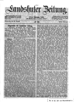 Landshuter Zeitung Donnerstag 23. August 1866