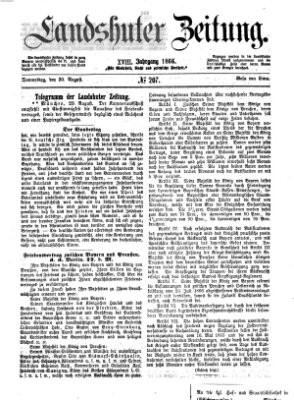 Landshuter Zeitung Donnerstag 30. August 1866