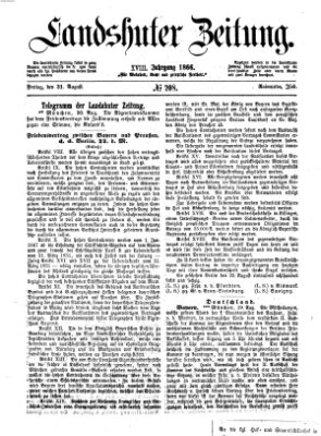 Landshuter Zeitung Freitag 31. August 1866