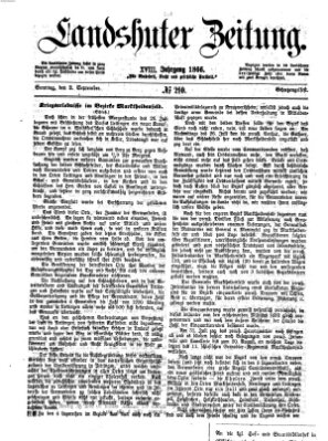 Landshuter Zeitung Sonntag 2. September 1866