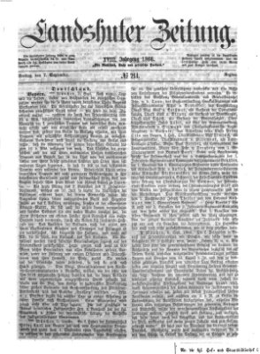 Landshuter Zeitung Freitag 7. September 1866