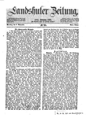 Landshuter Zeitung Samstag 8. September 1866