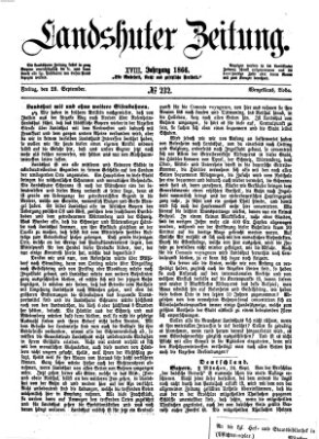 Landshuter Zeitung Freitag 28. September 1866