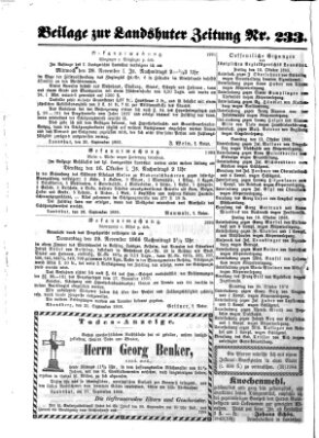 Landshuter Zeitung Samstag 29. September 1866