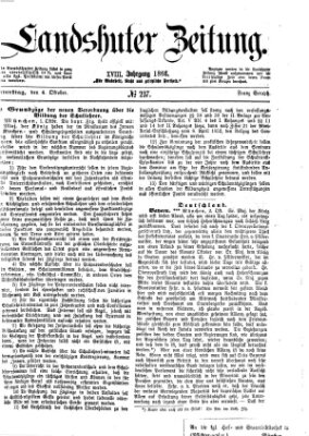 Landshuter Zeitung Donnerstag 4. Oktober 1866